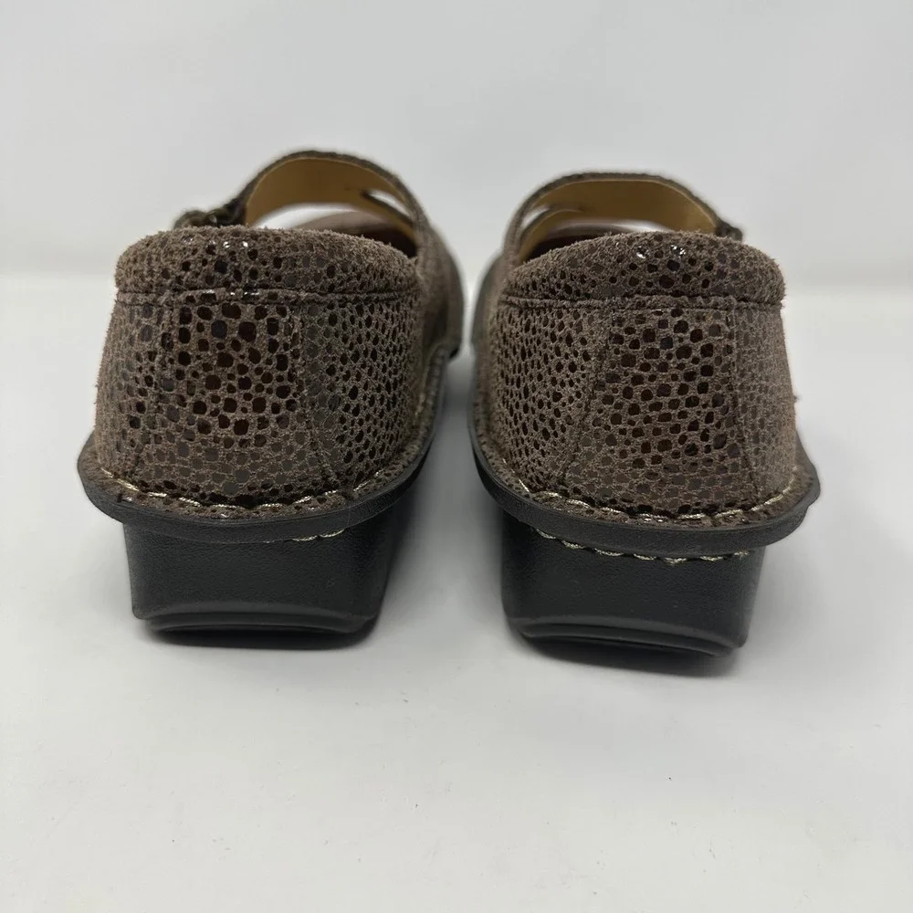Alegria Dayna Choco Dottie Mary Jane Shoes Women 38 US 7.5 Brown Leather Comfort